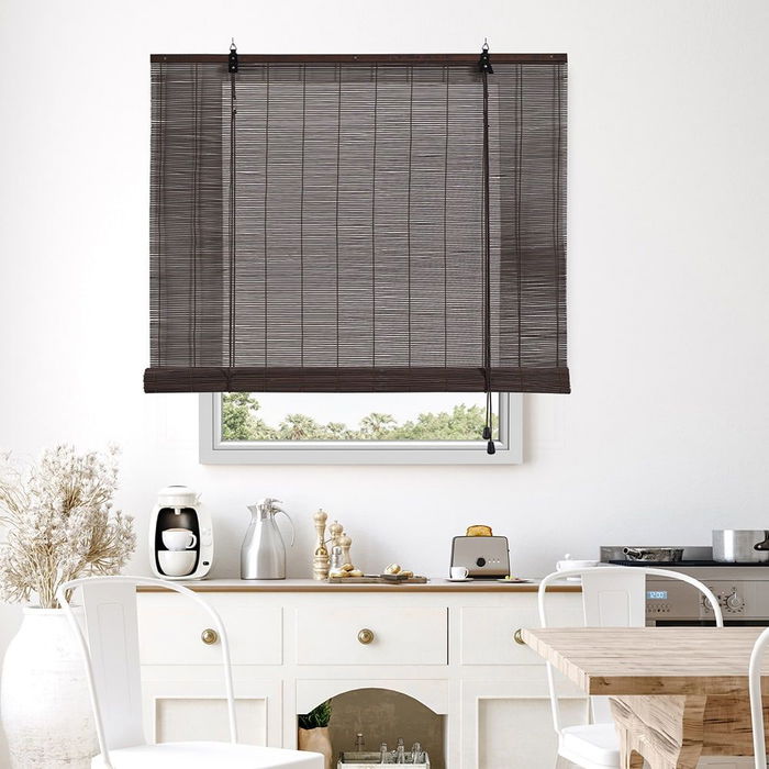 Cintacor Estor Enrollable Bambú Ocre Wengué 150 x 175 cm