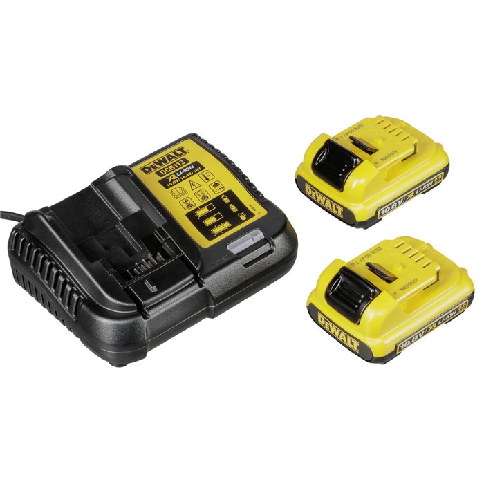 DeWalt DCD710D2-QW Taladro Atornillador 10,8V con 2 Baterías de 2 Ah y Maleta