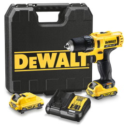 DeWalt DCD710D2-QW Taladro Atornillador 10,8V con 2 Baterías de 2 Ah y Maleta