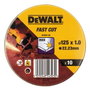 Dewalt Set de 10 discos de corte acero inox ø125 x 1,0 x 22,23 mm