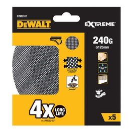 Dewalt Lijas de malla para lijadoras orbitales ø125 mm, grano 240, 5 uds