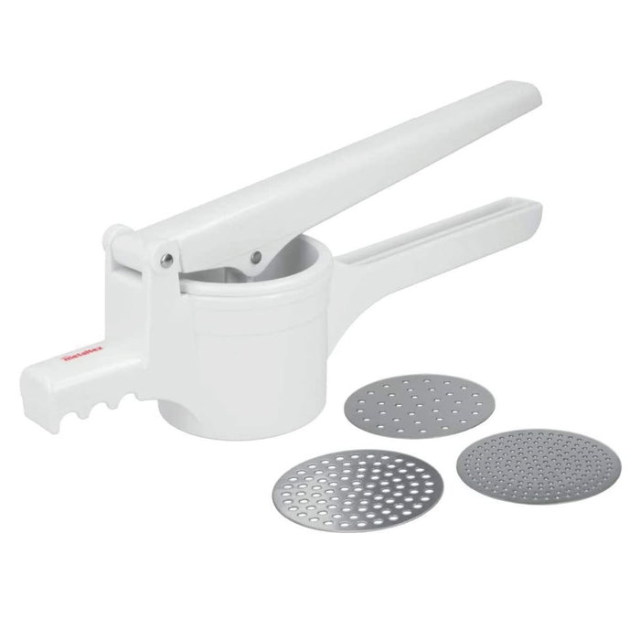 Metaltex Prensapatatas con 3 discos inoxidables 36 cm Metaltex Prensapatatas con 3 discos inoxidables 36 cm