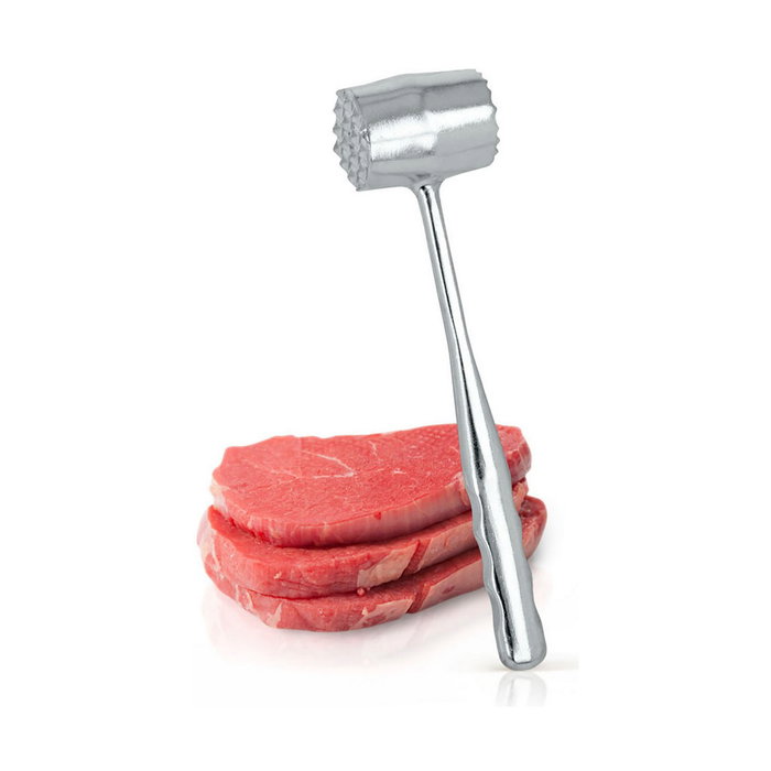 Metaltex Maza para carne 20 cm de Aluminio con 2 lados<|image>striping: false