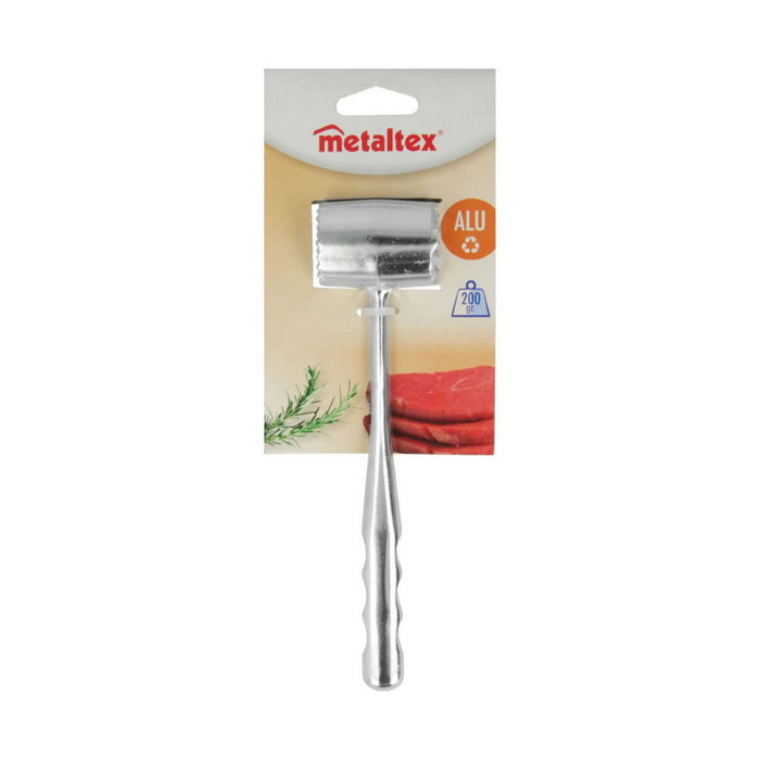 Metaltex Maza para carne 20 cm de Aluminio con 2 lados<|image>striping: false