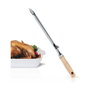 Metaltex Aguja de mechar carne 33 cm de acero inoxidable con mango de madera