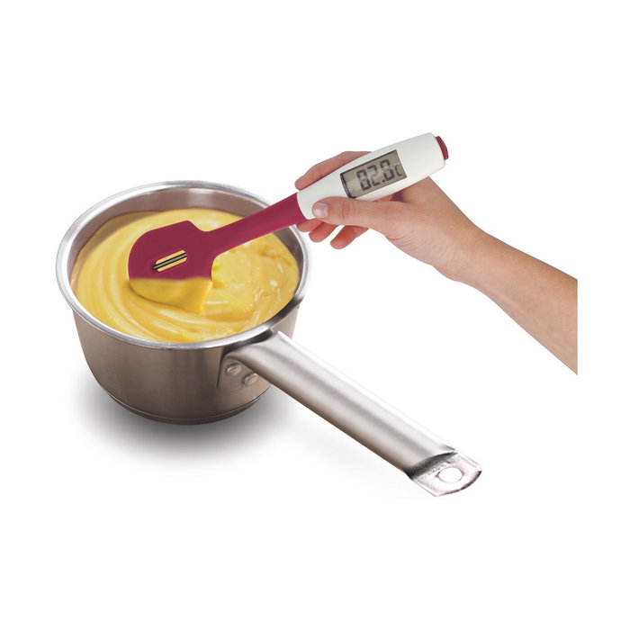 Metaltex Espátula de silicona con termómetro digital extraíble de 30 cm Metaltex Espátula de silicona con termómetro digital extraíble de 30 cm