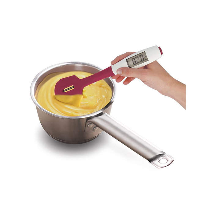 Metaltex Espátula de silicona con termómetro digital extraíble de 30 cm Metaltex Espátula de silicona con termómetro digital extraíble de 30 cm