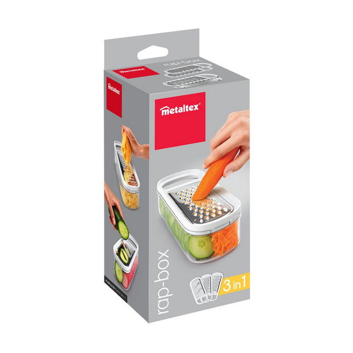 Metaltex Rallador con contenedor 3 en 1 Rap-box 21 cm Metaltex Rallador con contenedor 3 en 1 Rap-box 21 cm