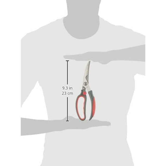 Metaltex Tijeras para aves 23 cm de acero inoxidable con cierre de seguridad