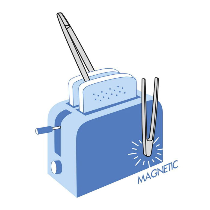 Metaltex Bamboo line Pinza con imán 24 cm para Tostadas