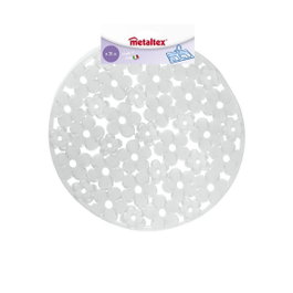 Metaltex Salvaplatos para fregadero redondo de PVC traslúcido, ø30 cm