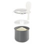 Metaltex Cocedor de Arroz y Cereales para Microondas, Capacidad 2.2L, 20.5x17x16cm