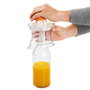 Metaltex Exprimidor Citrus+ 2 en 1, 300 ml, Ø14 x 15 cm, con 2 escariadores, embudo y recipiente graduado, apto para lavavajillas
