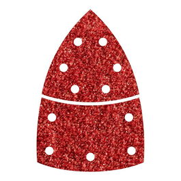 Wolfcraft 1811000 - Lija Adhesiva con Velcro, Grano 40, para Madera y Metal, 10 Unidades, 95 mm, Perforaciones para Aspiración de Polvo