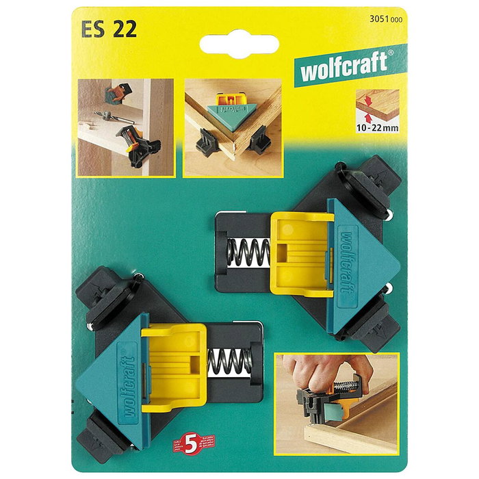 Wolfcraft Kit de 2 Sargentos para Esquinas ES 22