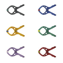 Wolfcraft Pinza Mini de Resorte Microfix, 20 mm, Para Maquetas y Fijación Precisa de Objetos Delicados, Colores Surtidos