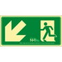 Normaluz Cartel evacuación abajo izquierda 32x16cm