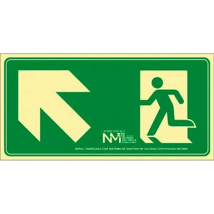Archivo 2000 Señal Evacuar Escalera Arriba Izquierda Verde Archivo 2000 Señal Evacuar Escalera Arriba Izquierda Verde