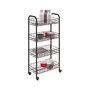 Metaltex Carrito multiuso Pisa aniversario con 4 cestos, negro