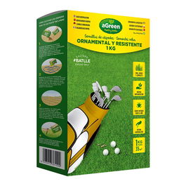 Agreen Césped ornamental y resistente 1kg Semillas de césped para áreas de alta calidad ornamental