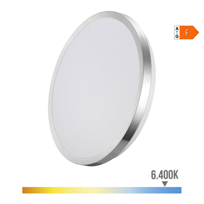Edm Aplique super LED de superficie marco cromado 12 W 6500 K Edm Aplique super LED de superficie marco cromado 12 W 6500 K