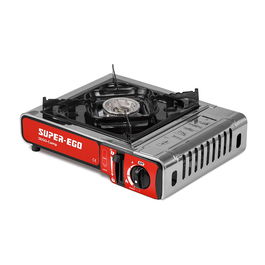 Super Ego Cocina Portatil de Gas de 1 Fuego Nueva Normativa Camping Exterior Acero Inox