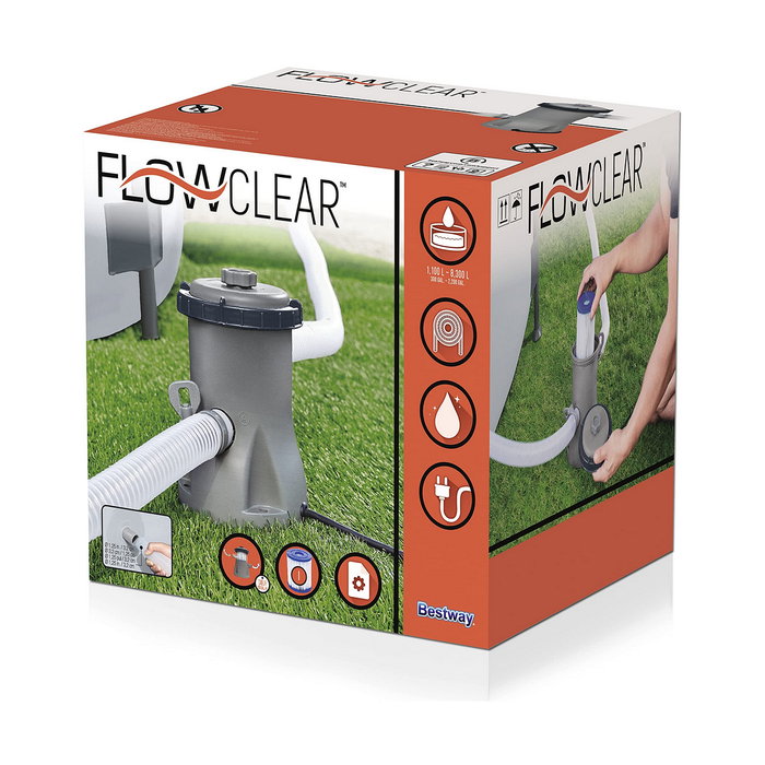 Bestway Depuradora de cartucho 1.249 l/h, ø25 x 27 cm Bestway Depuradora de cartucho 1.249 l/h, ø25 x 27 cm