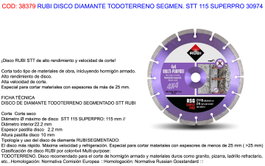 Rubi Disco Diamante STT Superpro ø115 mm