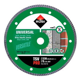 Rubi Disco Diamante Tsv Pro ø230 x 2 x 22,2 mm R25918 - Corte Hormigón, Ladrillo y Terrazo