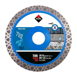 Rubi Disco Diamantado Tvr Superpro Ø115 x 1,4 x 22,2 mm R30986 para Granito, Gres, Clinker, Refractarios