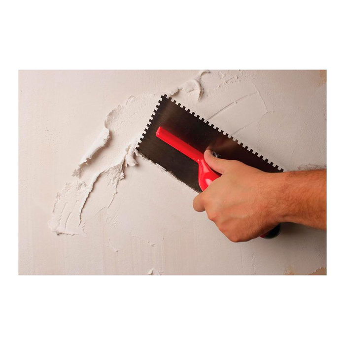 Rubi R25903 Peine Acero 28cm Mango Plástico Abierto para Mortero Cola Cerámica