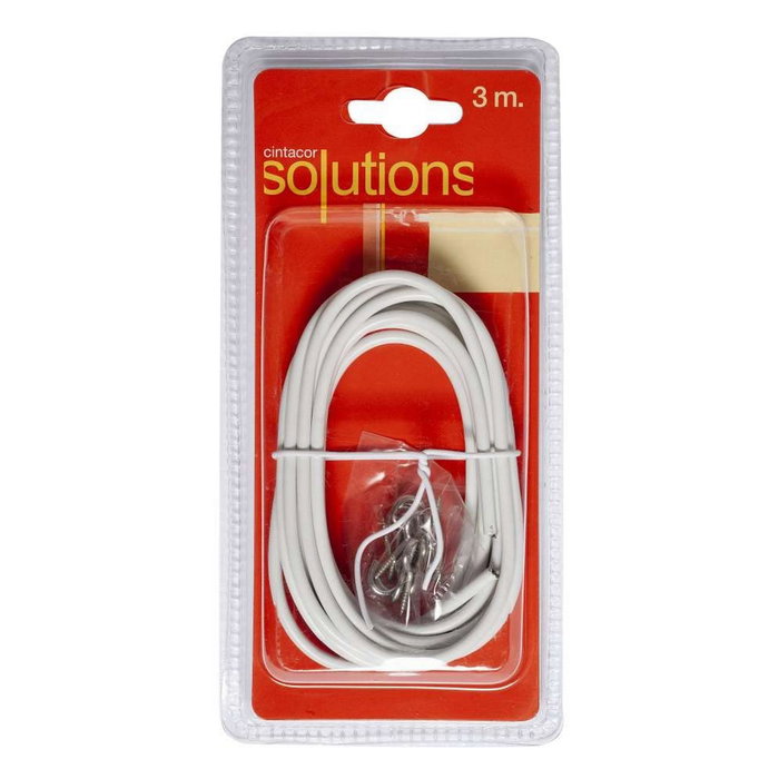 Cintacor Cable plastificado portavisillo blanco 0,4 cm x 3 m Cintacor Cable plastificado portavisillo blanco 0,4 cm x 3 m