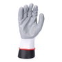 Edm Guante de poliéster con palma de nitrilo t-10 Blanco / gris