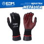Edm Guante T-07 Nailon/Licra Palma Nitrilo para Metalurgia, Automoción, Mecánicos, Logística, Talla 7 Negro/Rojo