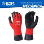 Edm Guante Mecánica T-07 Nailon Licra Palma Nitrilo Foam Táctil para Automoción Montaje Ensamblaje Logística Taller Mecánico Pantalla Táctil