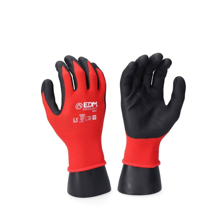 Edm Guante de nailon y licra con recubrimiento de nitrilo foam T-10