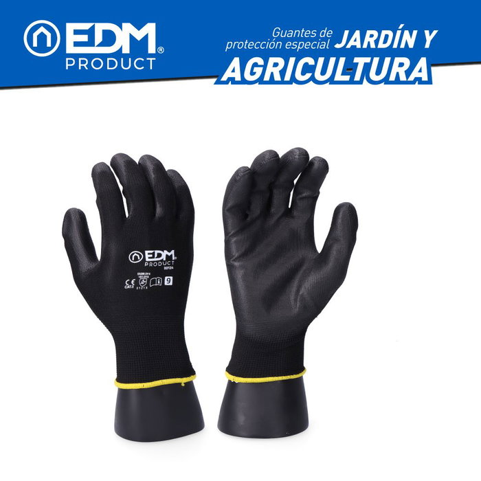 Guantes de jardinería EDM Poliéster Poliuretano