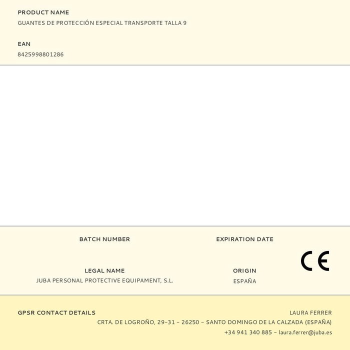 Edm Guante de cuero flor conductor natural talla 9 Edm Guante de cuero flor conductor natural talla 9