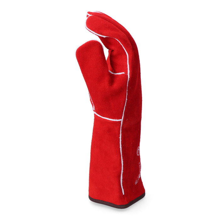 Edm Guante de piel de serraje para soldadura T-10 Rojo