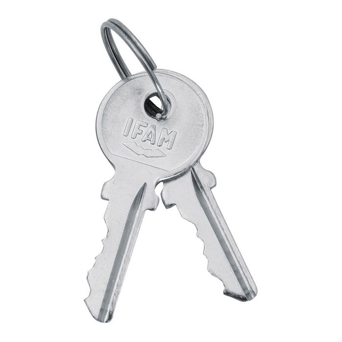 Ifam Cerradura 111 f Níquel Lengüeta Recta 45mm Acero Niquelado con 2 Llaves