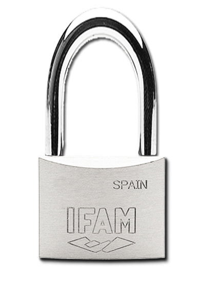 Ifam Candado Inoxidable 30mm con Arco Largo y 2 Llaves