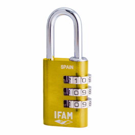 Ifam Candado de combinación Combi30 amarillo 30 mm