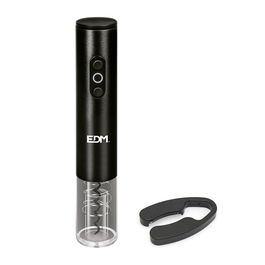 Edm Sacacorchos Eléctrico para Botellas de Vino con Iluminación LED Azul, Abre hasta 90 Botellas, Funciona con 4 x AA (No Incluidas)