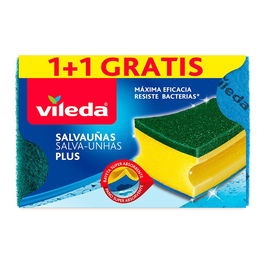 Vileda 162590 Estropajo Salvauñas Plus Antibacterias 1+1
