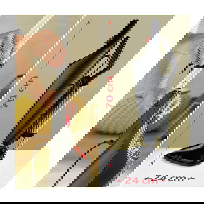 Vileda Steam Plus - Limpiador a Vapor Portátil, 1550 W, 0.4 L, 25 g/min Vapor Continuo, Negro, con Cepillo Triangular