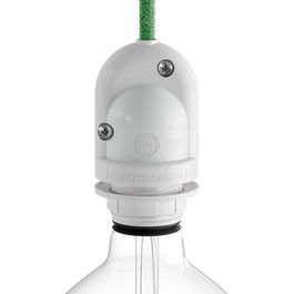 Portalámparas para Exterior E27 Blanco IP65 con Gel Aislante Termoplástico