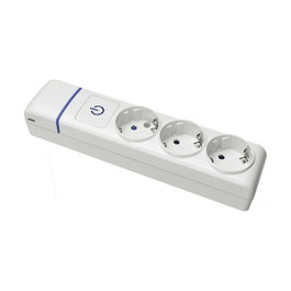 Solera Base múltiple de 3 tomas Serie Ion, blanco