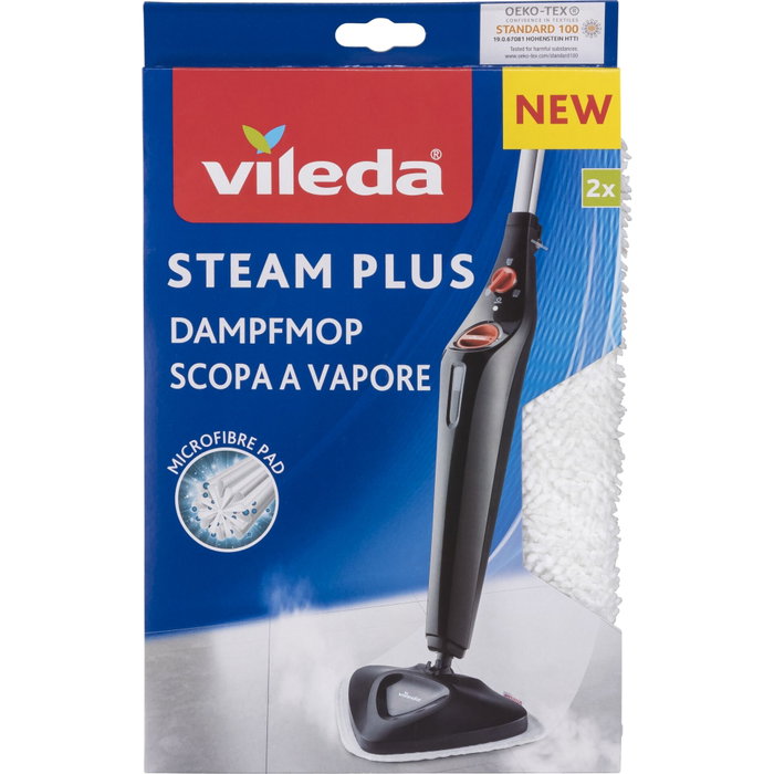 Vileda Pack de 2 fundas de recambio Steam 3.0 Plus y 100° Hot Spray en color blanco Vileda Pack de 2 fundas de recambio Steam 3.0 Plus y 100° Hot Spray en color blanco