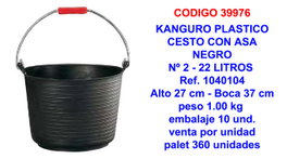 Rubi Cesto de plástico Lightbuck nº.2 de 20 l en Negro