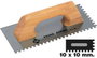 Rubi Llana Peine de Acero 28 cm con Mango de Madera Cerrado, Dentado 10x10 mm